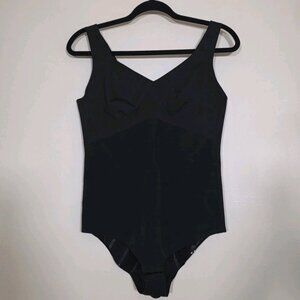 Honeylove Cami Bodysuit Womens L Black LWBS0201 Adjustable Gusset Silicon Strips